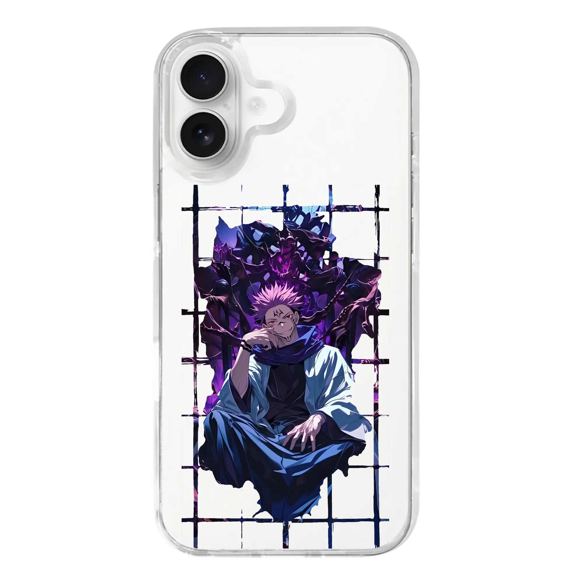 呪術廻戦 グッズ,両面宿儺 - iPhone 17シリーズ 透明スマホケース – 薄型・耐衝撃・精密フィット保護カバー